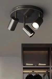 kayra siyah 3lü spotlu avize